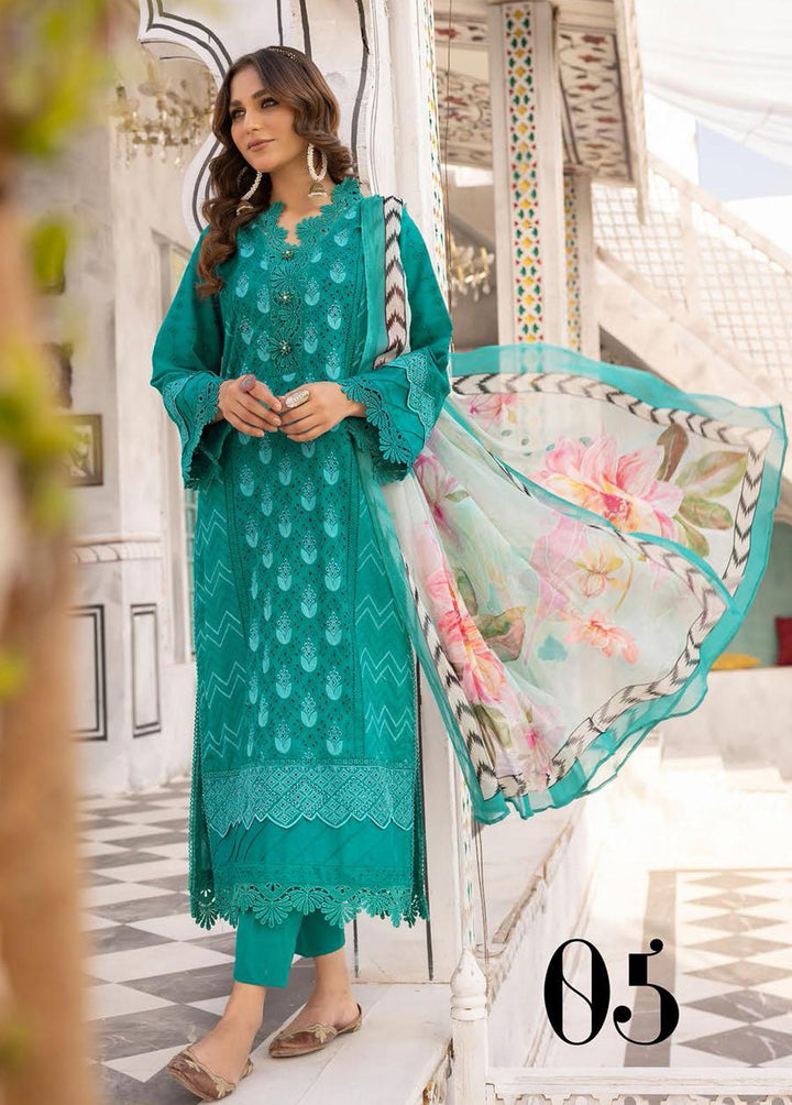 Sophia By Riaz Arts Embroidered Lawn Suits Unstitched 3 Piece RA23-S3 05 - Winter Collection