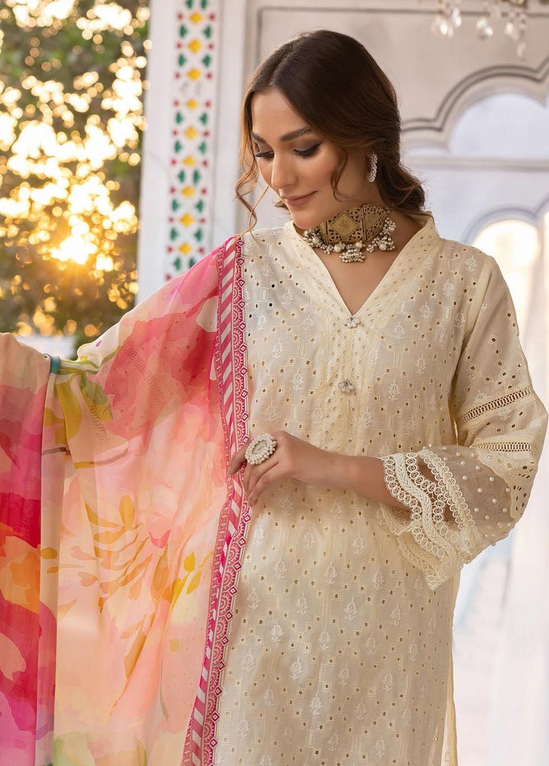 Sophia By Riaz Arts Embroidered Lawn Suits Unstitched 3 Piece RA23-S3 06 - Winter Collection