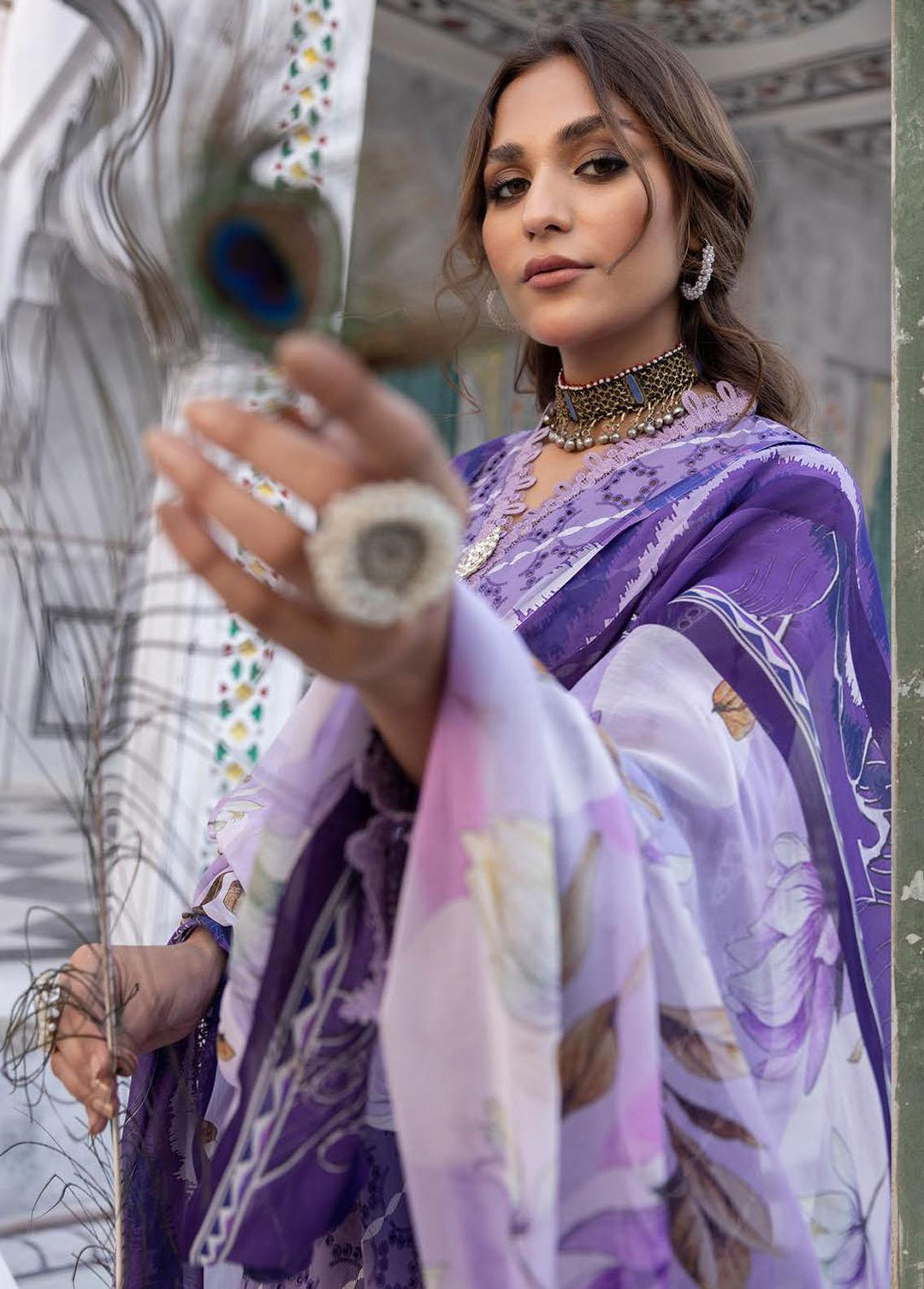 Sophia By Riaz Arts Embroidered Lawn Suits Unstitched 3 Piece RA23-S3 07 - Winter Collection