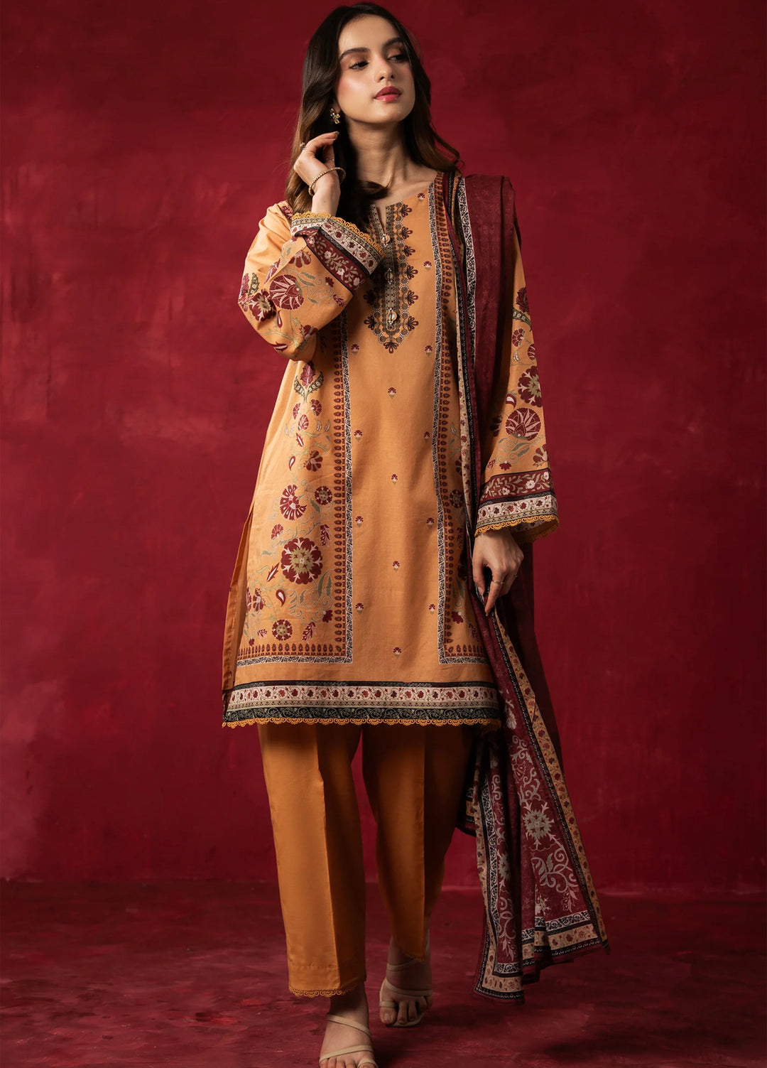 Zoe by Zeen RTW Printed Lawn 3 Piece Suit ZN26UZL WFM36606 - Casual Collection