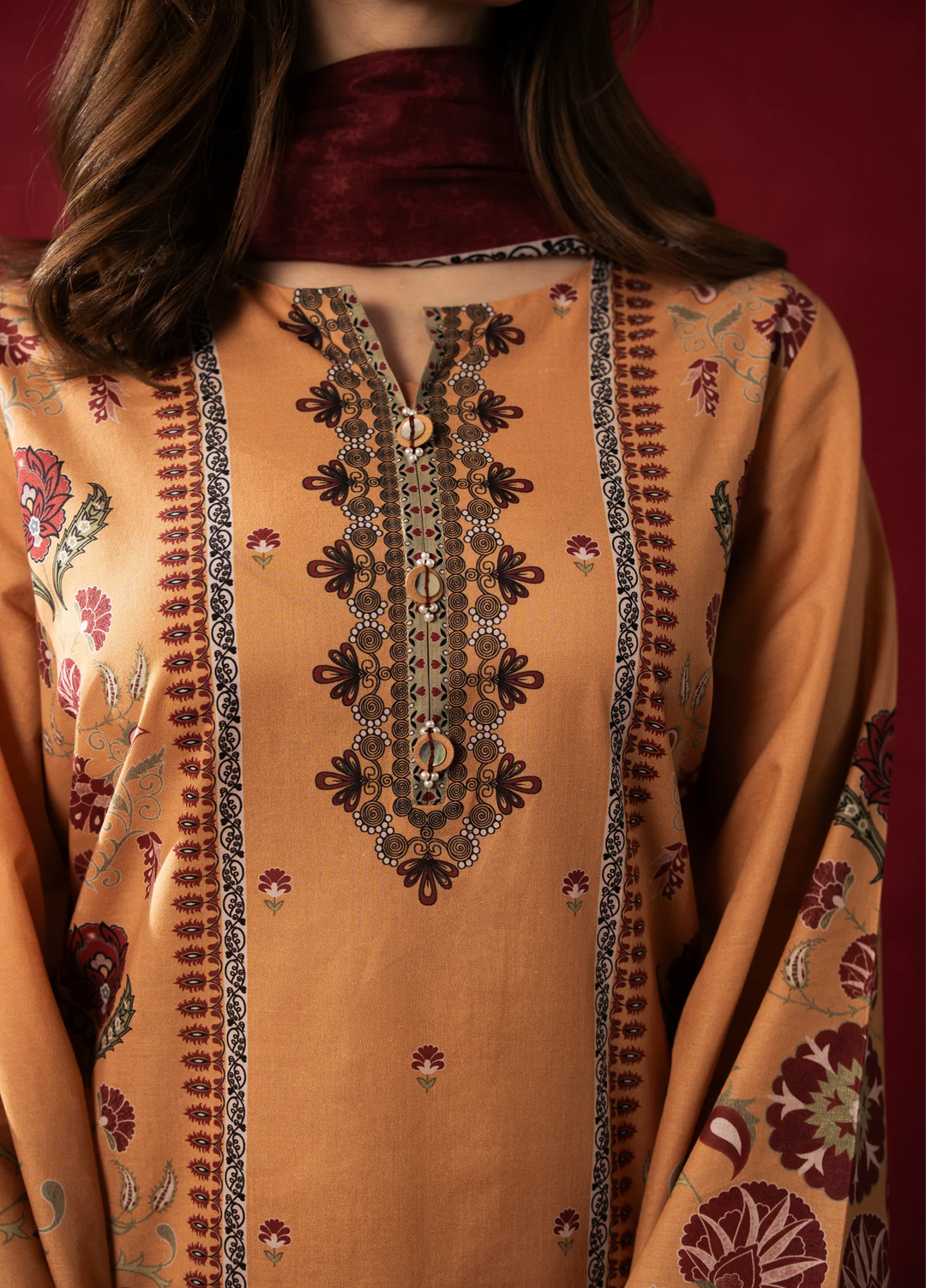 Zoe by Zeen RTW Printed Lawn 3 Piece Suit ZN26UZL WFM36606 - Casual Collection