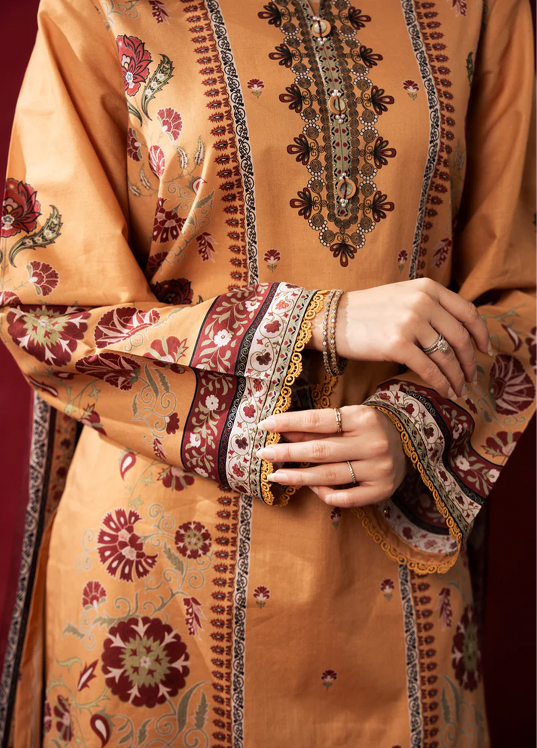 Zoe by Zeen RTW Printed Lawn 3 Piece Suit ZN26UZL WFM36606 - Casual Collection