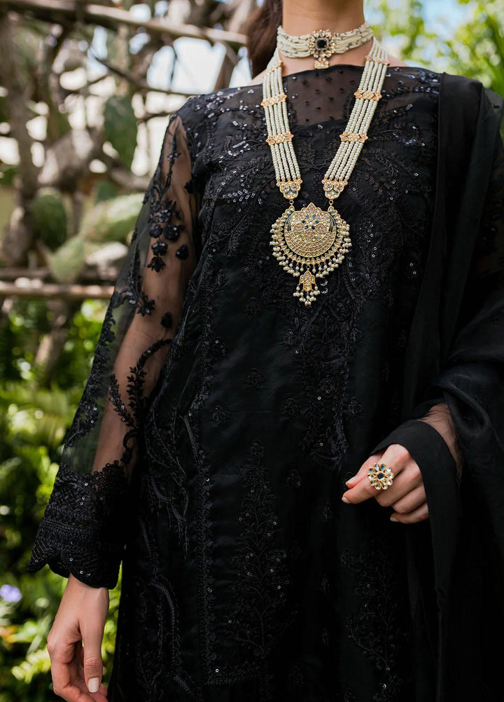 Sorina By Maryum N Maria Embroidered Organza Suits Unstitched 3 Piece MNM23SO MW23-507 Raven - Formal Collection