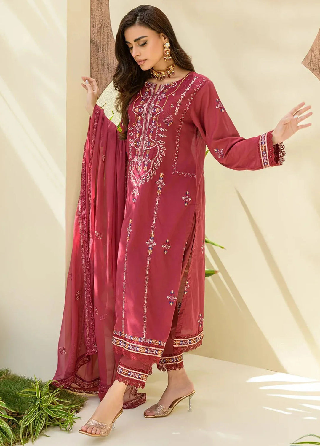 Souz E Ulfat By Addee Embroidered Lawn Suit Unstitched 3 Piece AD24S  SM-002 Aabirah - Summer Collection