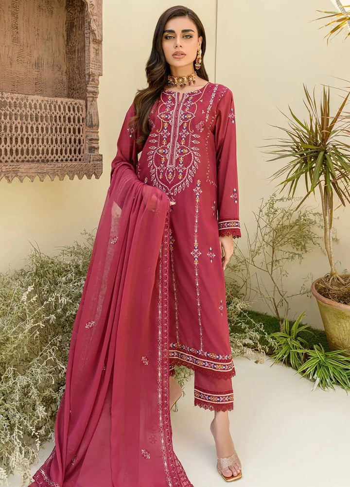 Souz E Ulfat By Addee Embroidered Lawn Suit Unstitched 3 Piece AD24S  SM-002 Aabirah - Summer Collection