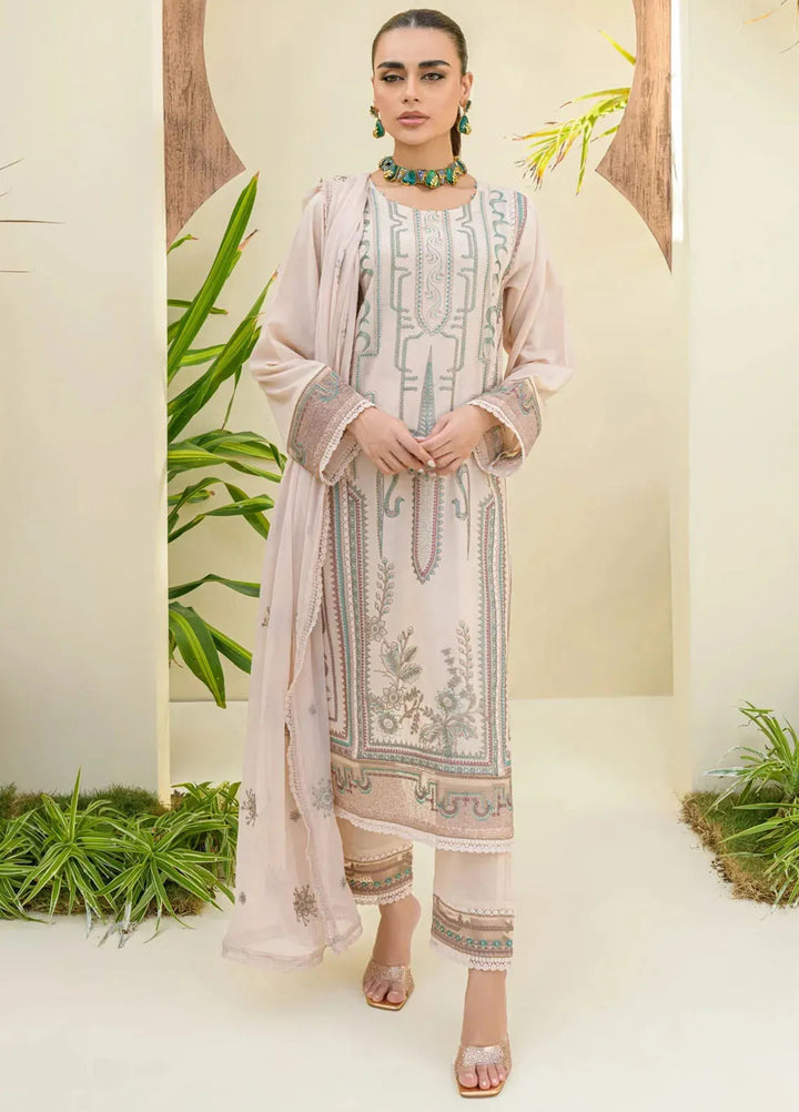Souz E Ulfat By Addee Embroidered Lawn Suit Unstitched 3 Piece AD24S  SM-004 Gazeena - Summer Collection