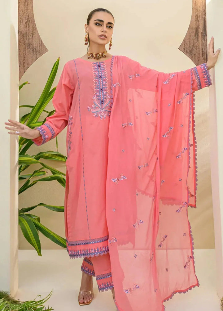 Souz E Ulfat By Addee Embroidered Lawn Suit Unstitched 3 Piece AD24S  SM-005 Rabaya - Summer Collection