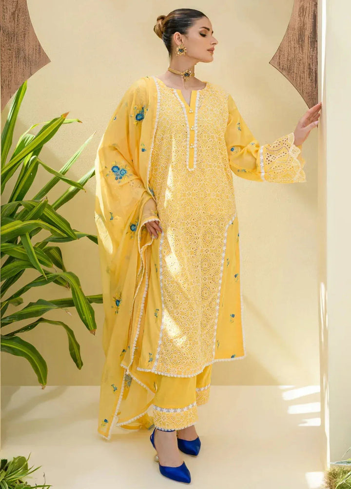 Souz E Ulfat By Addee Embroidered Lawn Suit Unstitched 3 Piece AD24S  SM-007 Yafiah - Summer Collection