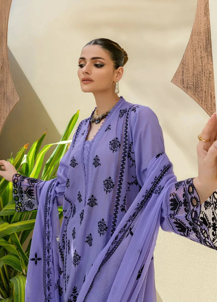 Souz E Ulfat By Addee Embroidered Lawn Suit Unstitched 3 Piece AD24S  SM-008 Maahlaqa - Summer Collection