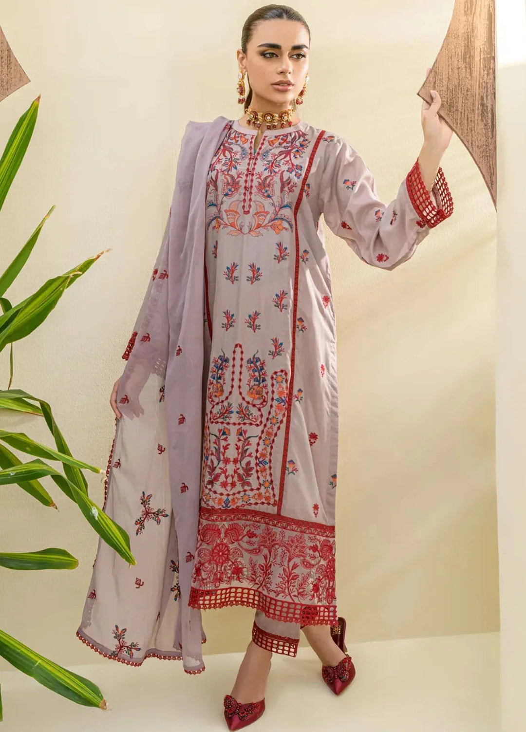 Souz E Ulfat By Addee Embroidered Lawn Suit Unstitched 3 Piece AD24S  SM-010 Zaamirah - Summer Collection