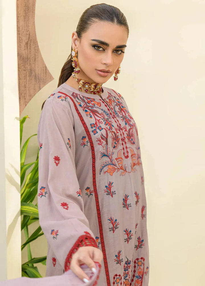 Souz E Ulfat By Addee Embroidered Lawn Suit Unstitched 3 Piece AD24S  SM-010 Zaamirah - Summer Collection