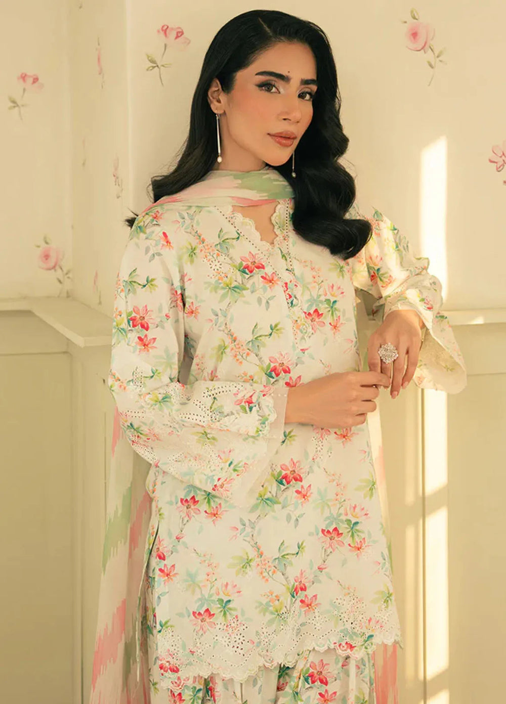 Spring Summer by Sahar Pret Embroidered Cambric 2 Piece Suit Gilded Garden