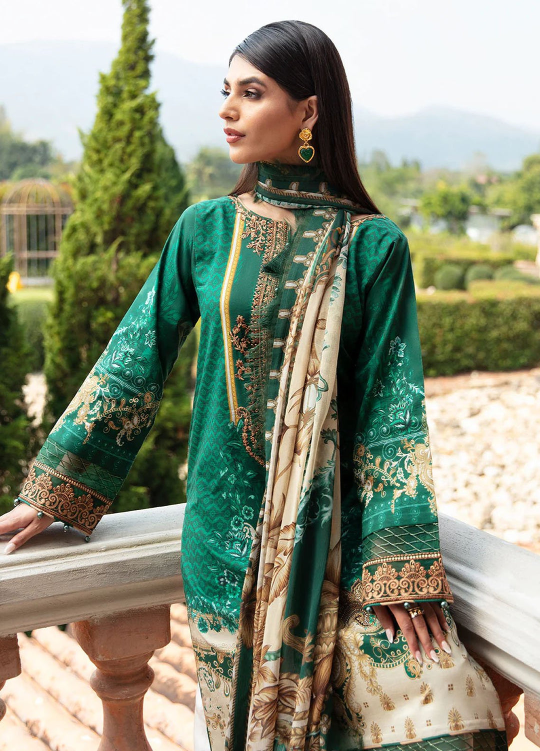 Springtime Ballet by Gulaal Embroidered Lawn Suits Unstitched 3 Piece GL24SB D-01 Ayse - Spring Summer Collection