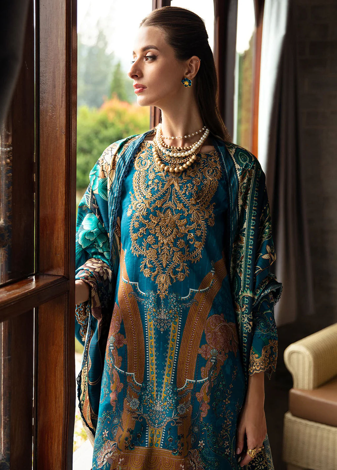 Springtime Ballet by Gulaal Embroidered Lawn Suits Unstitched 3 Piece GL24SB D-03 Esila - Spring Summer Collection