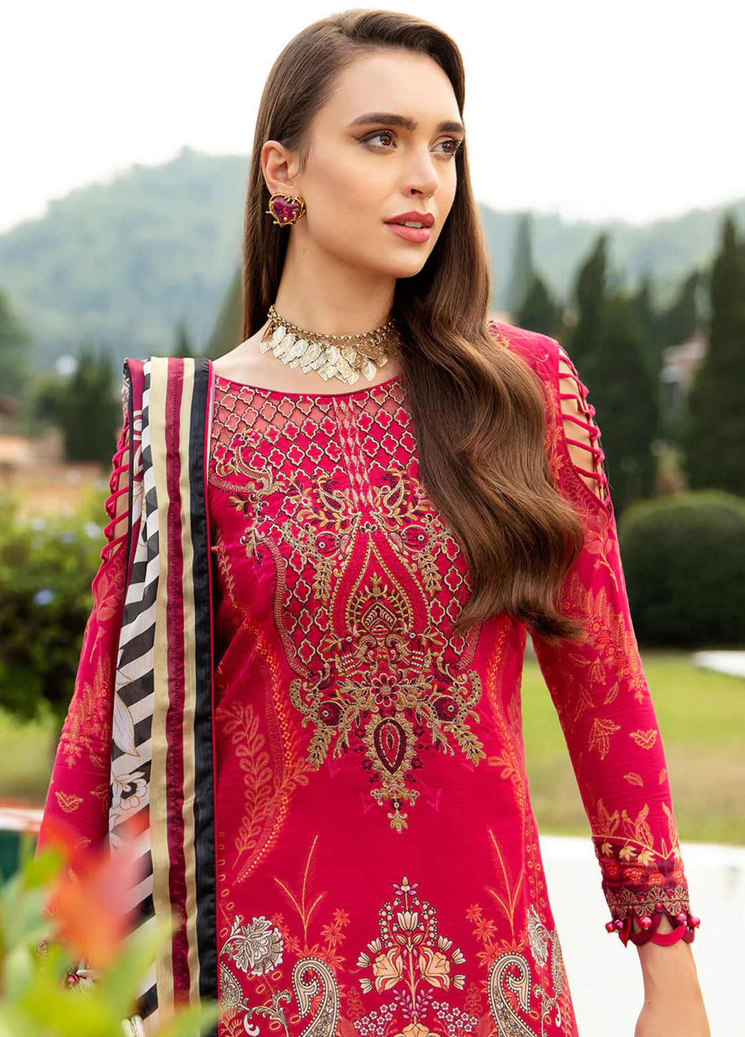 Springtime Ballet by Gulaal Embroidered Lawn Suits Unstitched 3 Piece GL24SB D-04 Cherie - Spring Summer Collection