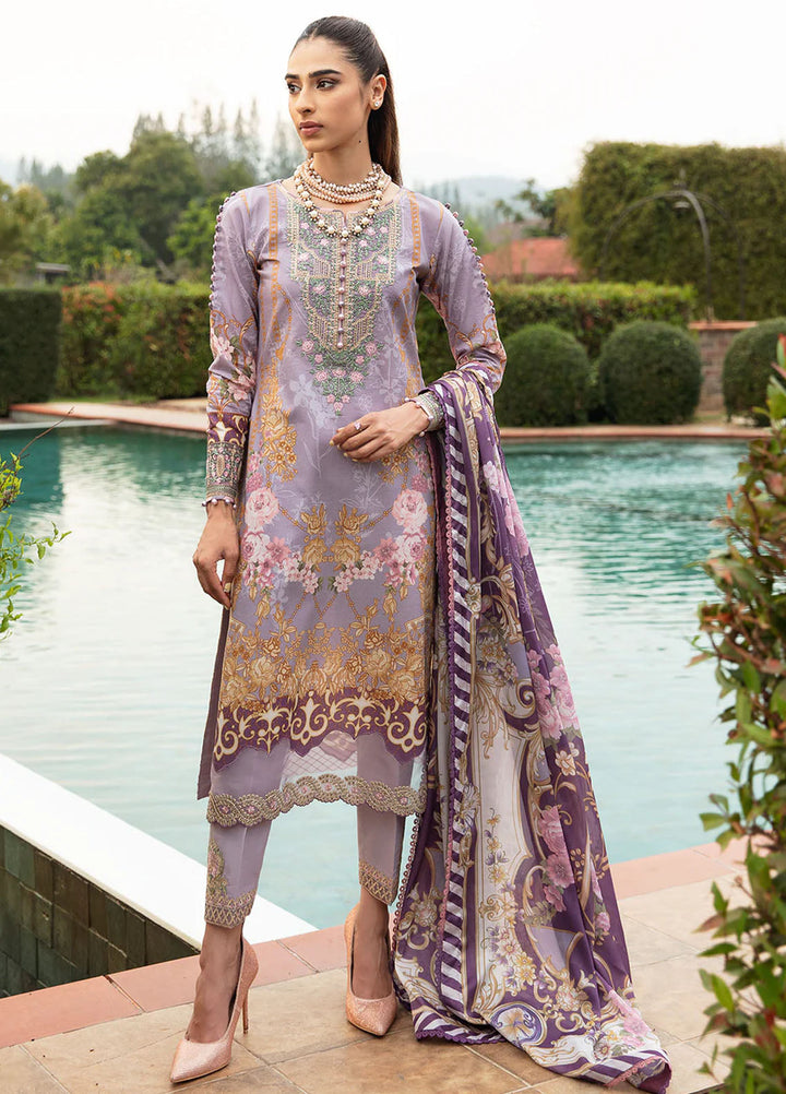Springtime Ballet by Gulaal Embroidered Lawn Suits Unstitched 3 Piece GL24SB D-05 Lavande - Spring Summer Collection