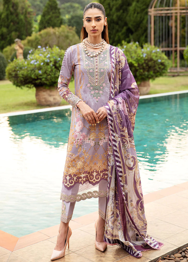 Springtime Ballet by Gulaal Embroidered Lawn Suits Unstitched 3 Piece GL24SB D-05 Lavande - Spring Summer Collection