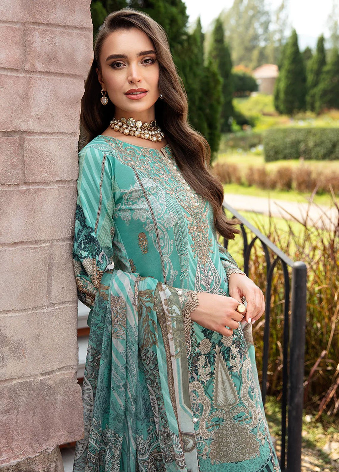 Springtime Ballet by Gulaal Embroidered Lawn Suits Unstitched 3 Piece GL24SB D-06 Celine - Spring Summer Collection