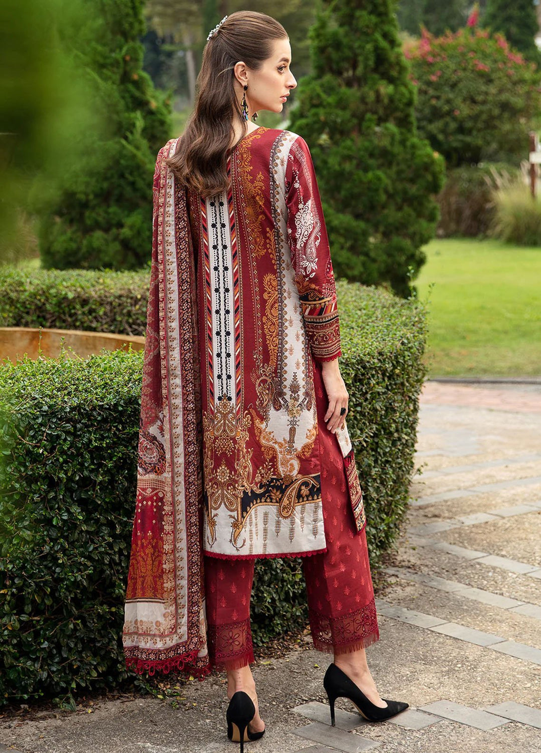 Springtime Ballet by Gulaal Embroidered Lawn Suits Unstitched 3 Piece GL24SB D-09 Amaryllis - Spring Summer Collection