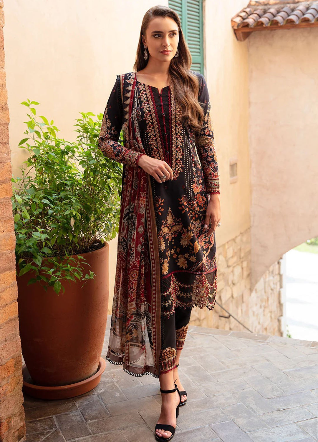 Springtime Ballet by Gulaal Embroidered Lawn Suits Unstitched 3 Piece GL24SB D-10 Leyla - Spring Summer Collection