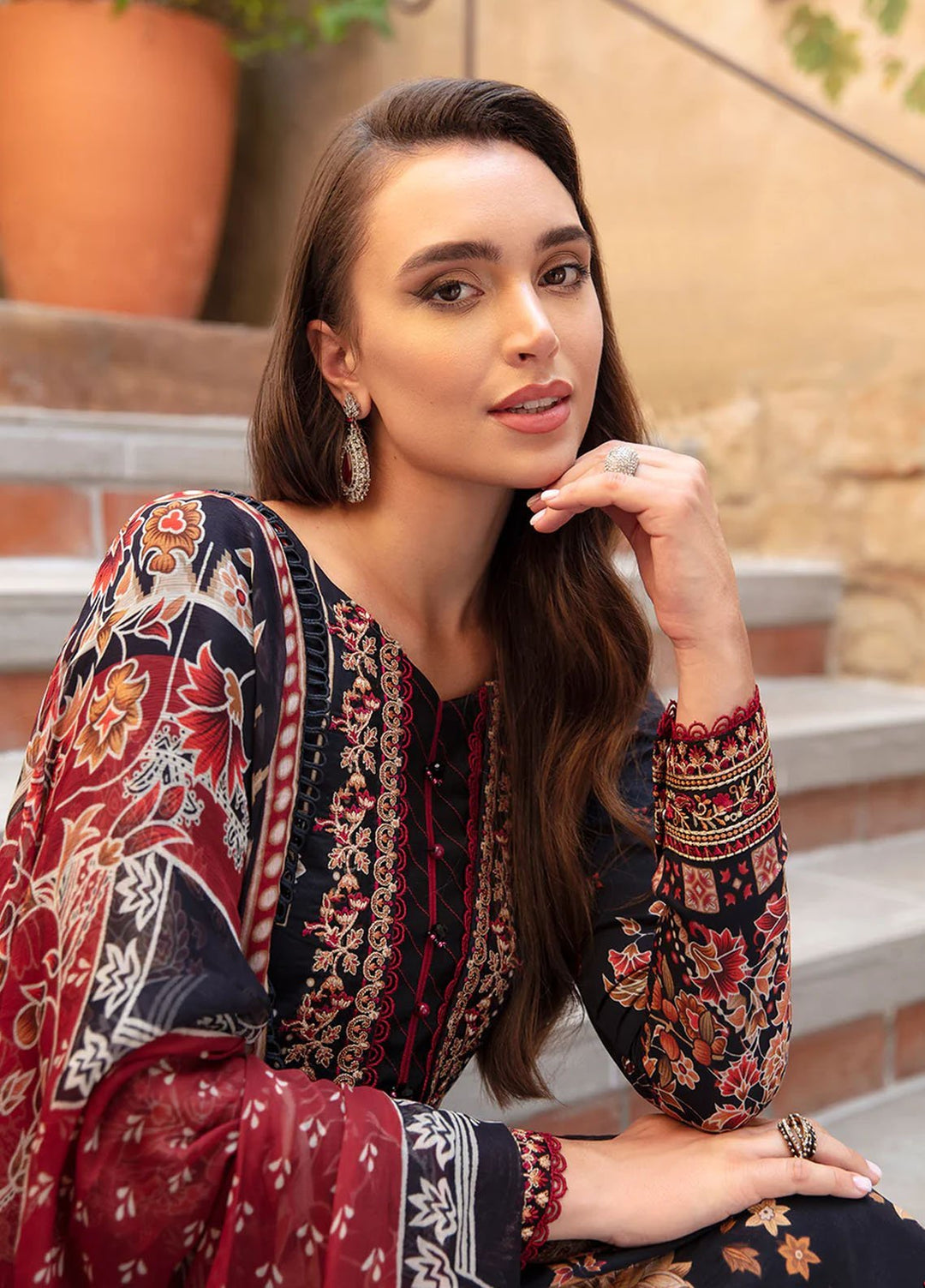 Springtime Ballet by Gulaal Embroidered Lawn Suits Unstitched 3 Piece GL24SB D-10 Leyla - Spring Summer Collection