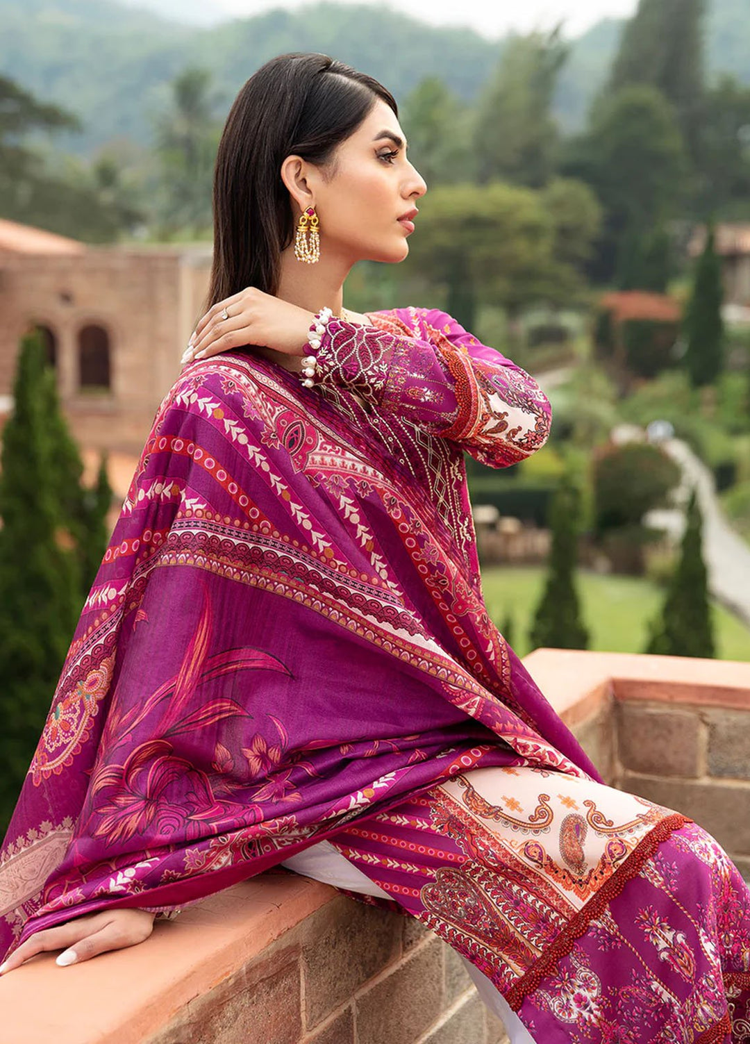 Springtime Ballet by Gulaal Embroidered Lawn Suits Unstitched 3 Piece GL24SB D-11 Alaara - Spring Summer Collection