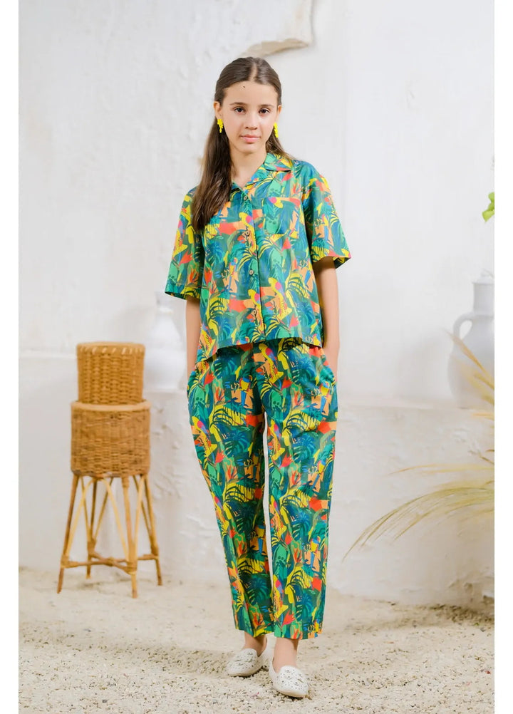 Sprinkles Pret Casual Cambric 2 Piece Suit Rainforest Vibes