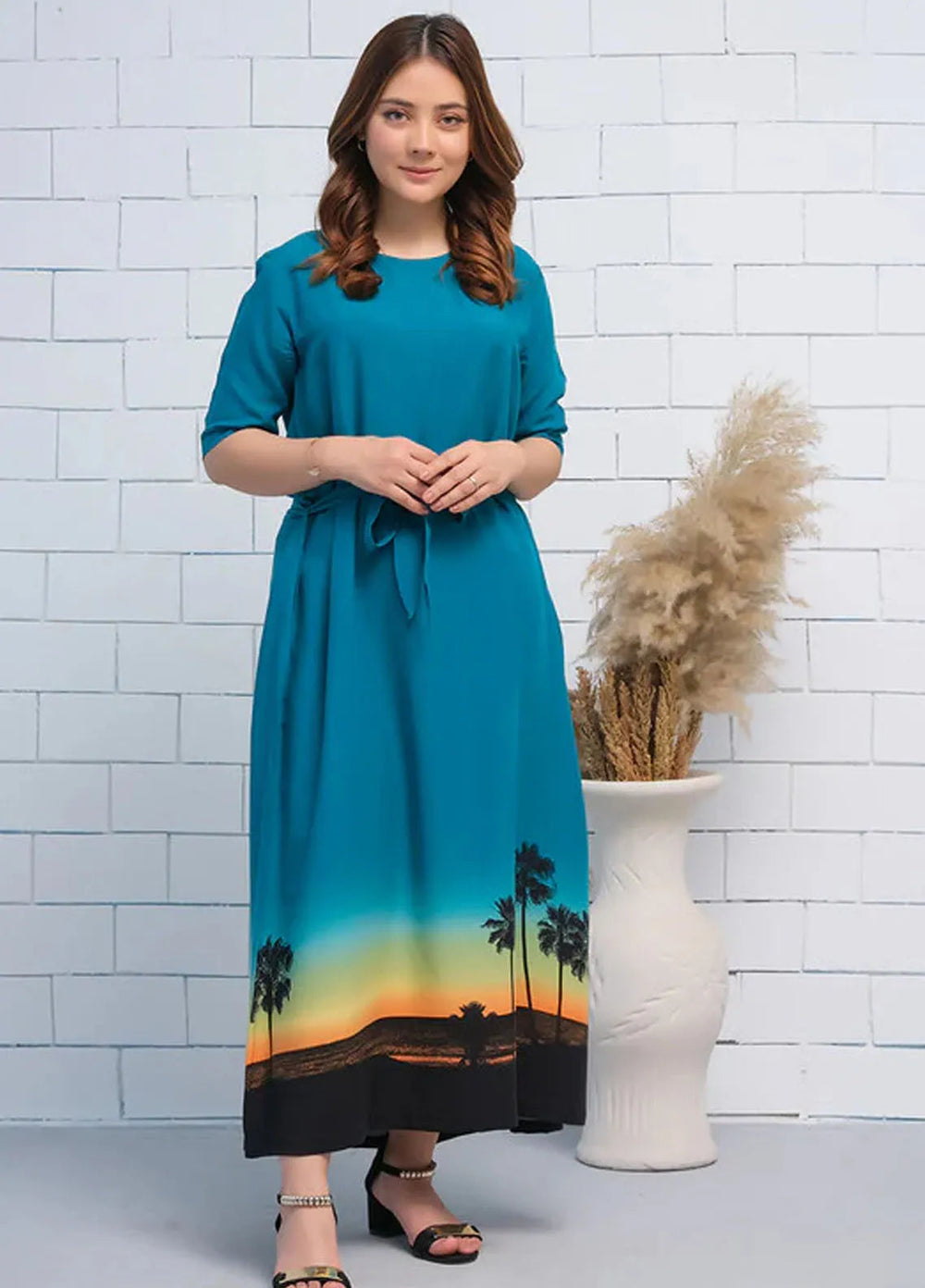 Sprinkles Pret Casual Cambric Long Shirt Beach Tree