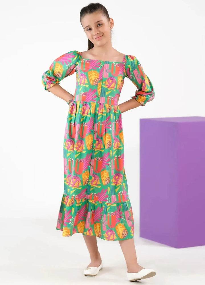 Sprinkles Pret Casual Cambric Long Shirt Freeform Forest