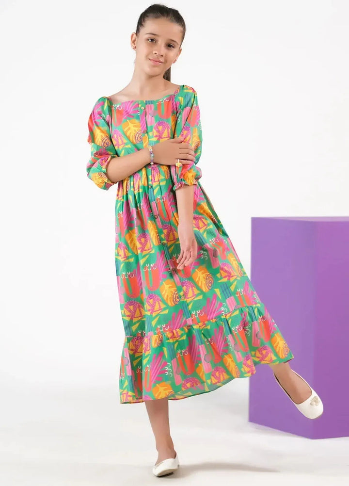 Sprinkles Pret Casual Cambric Long Shirt Freeform Forest