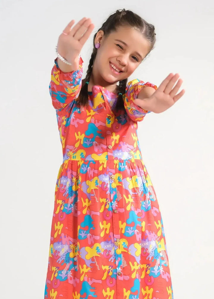 Sprinkles Pret Casual Cambric Long Shirt Giraffiti