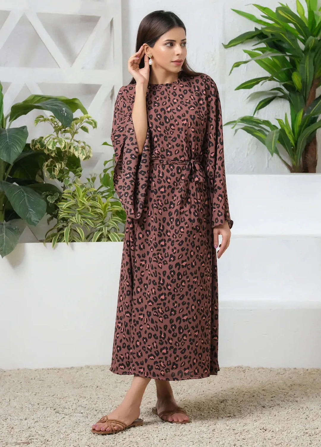 Sprinkles Pret Casual Cambric Long Shirt Leopard