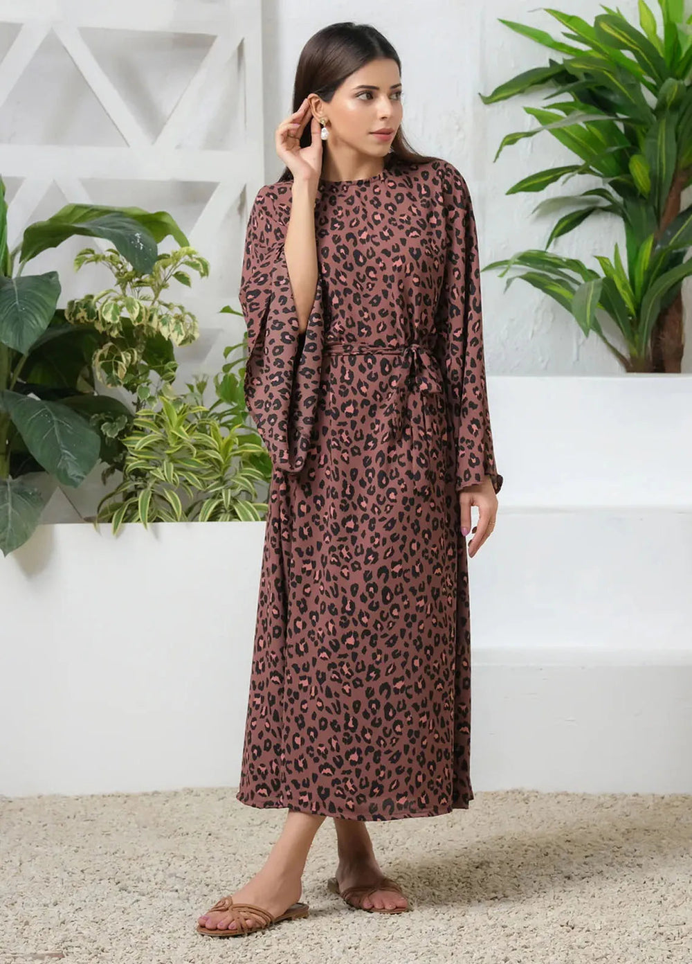 Sprinkles Pret Casual Cambric Long Shirt Leopard