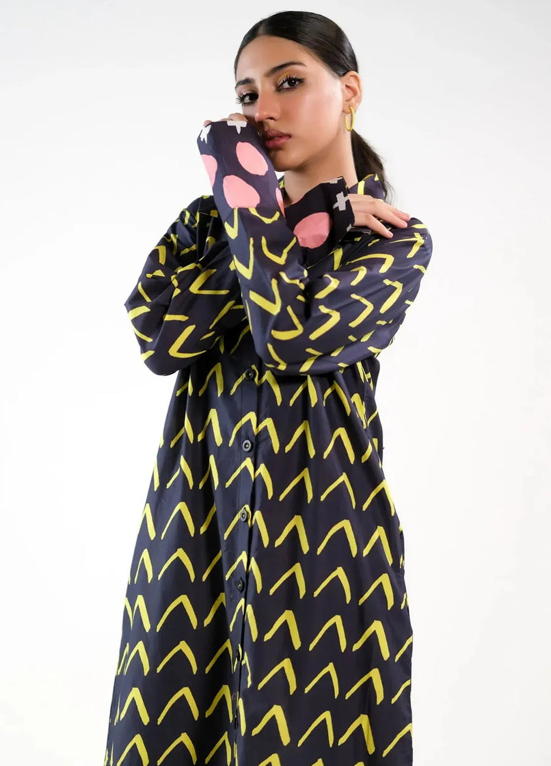 Sprinkles Pret Casual Cambric Long Shirt Neon Popart Neon Cyber