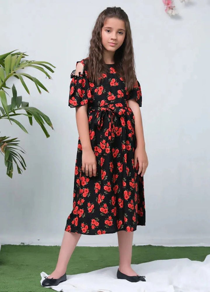 Sprinkles Pret Casual Cambric Long Shirt The Duo Black Rose Allover Flover