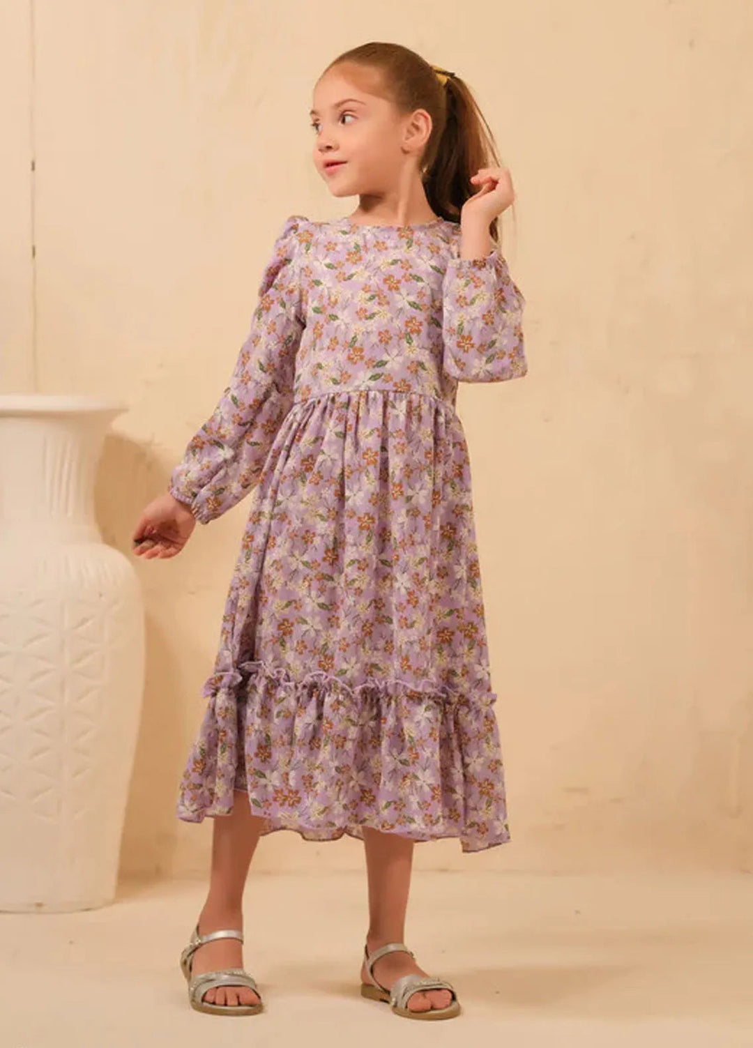 Sprinkles Pret Casual Cambric Long Shirt The Duo-Lavender Bliss Allover Floral