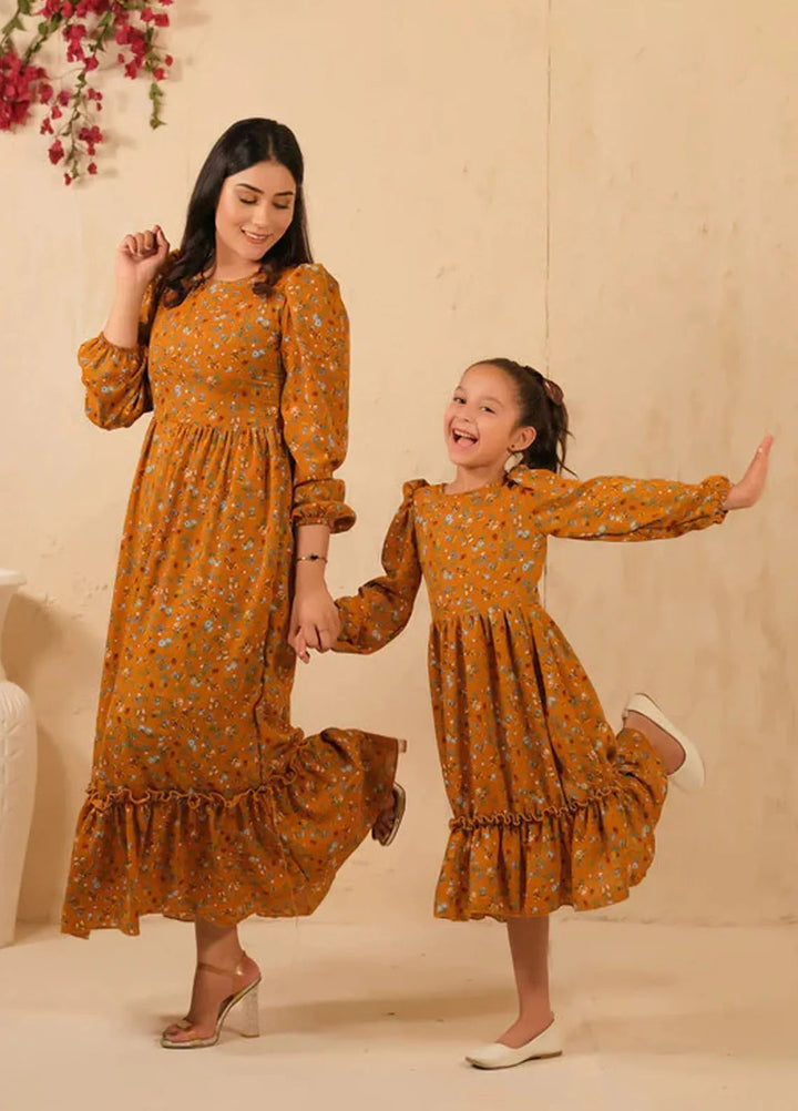 Sprinkles Pret Casual Cambric Long Shirt The Duo-Mustard Bloom Allover Floral