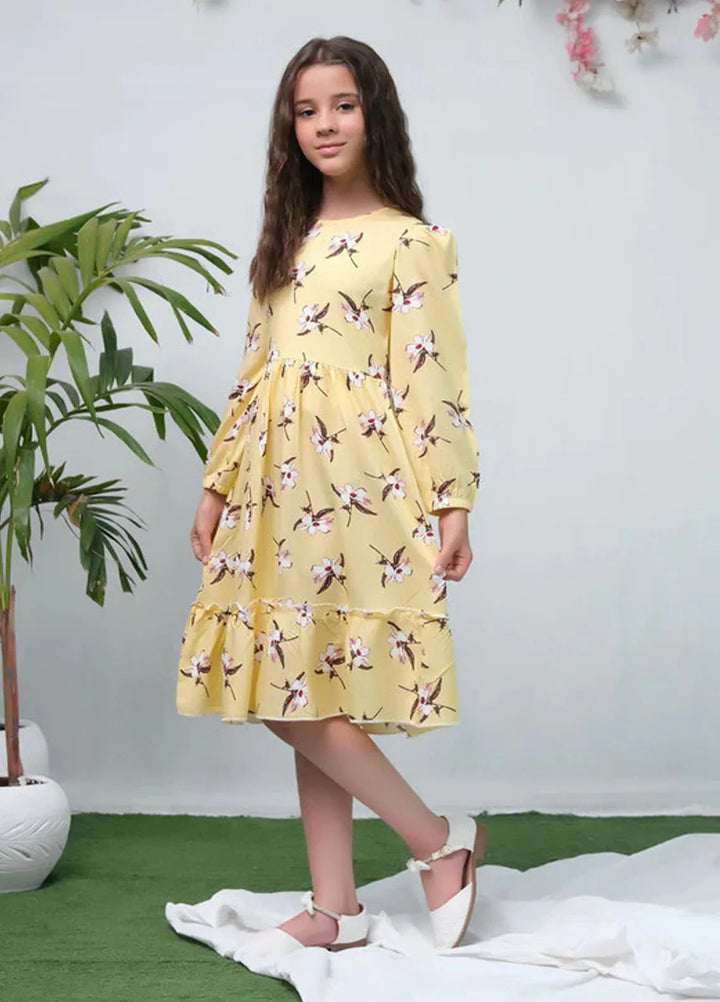 Sprinkles Pret Casual Cambric Long Shirt The Duo Yellow Allover Flover Full Sleeve