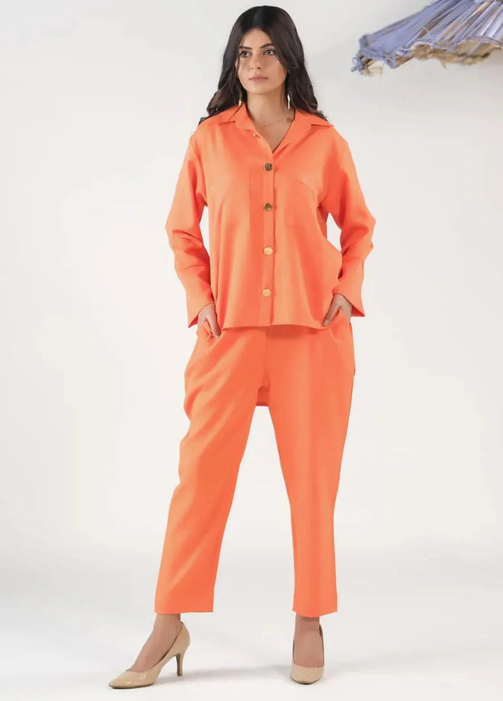 Sprinkles Pret Casual Crepe 2 Piece Suit Tangerine