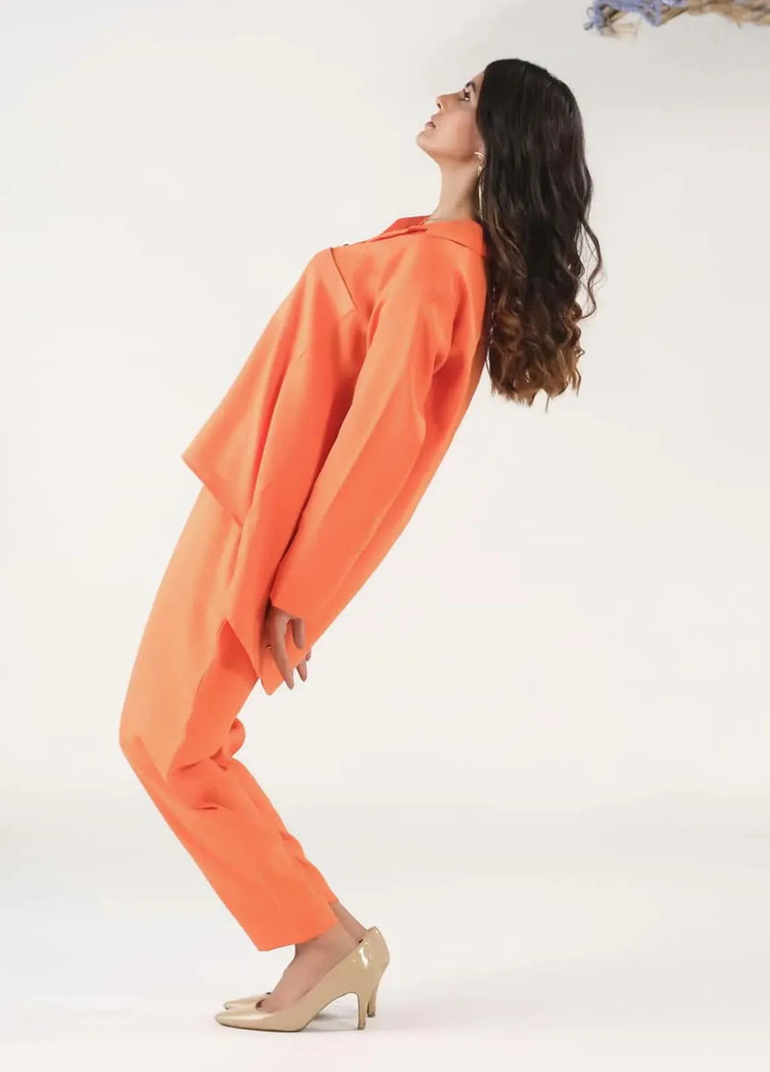 Sprinkles Pret Casual Crepe 2 Piece Suit Tangerine