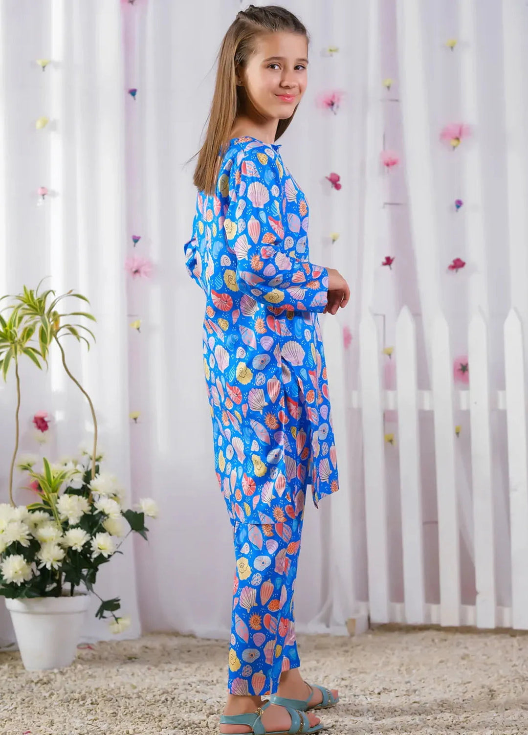 Sprinkles Pret Casual Lawn 2 Piece Suit Aqua Shell