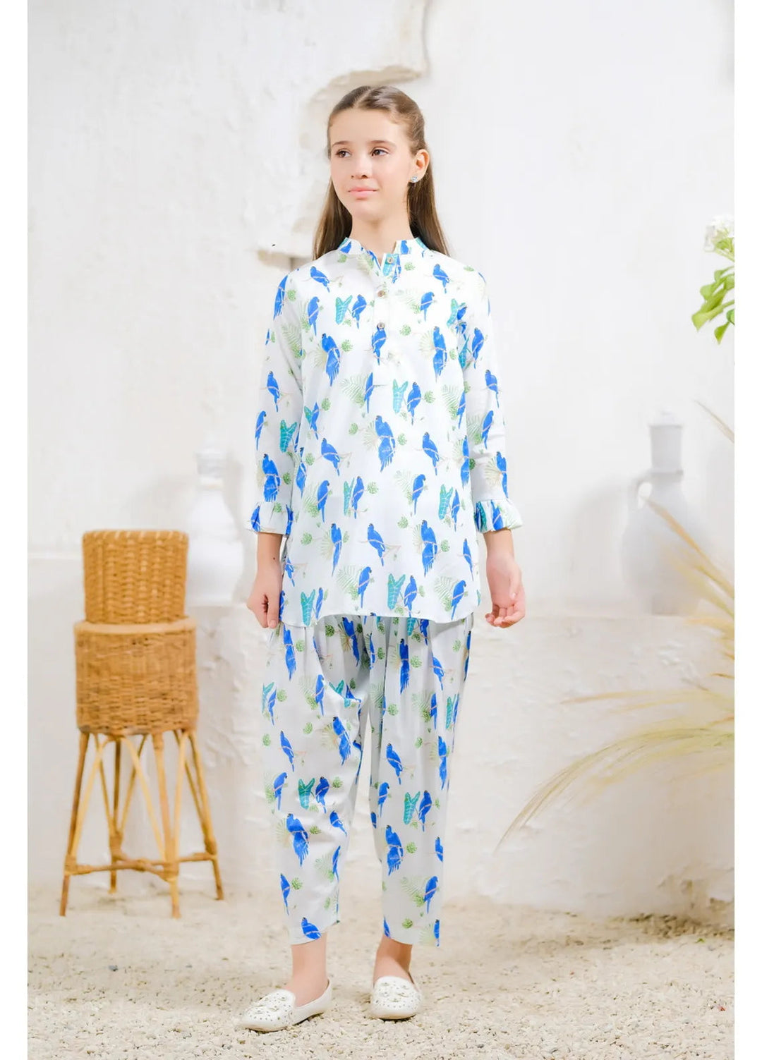 Sprinkles Pret Casual Lawn 2 Piece Suit Azure Bird Symphony