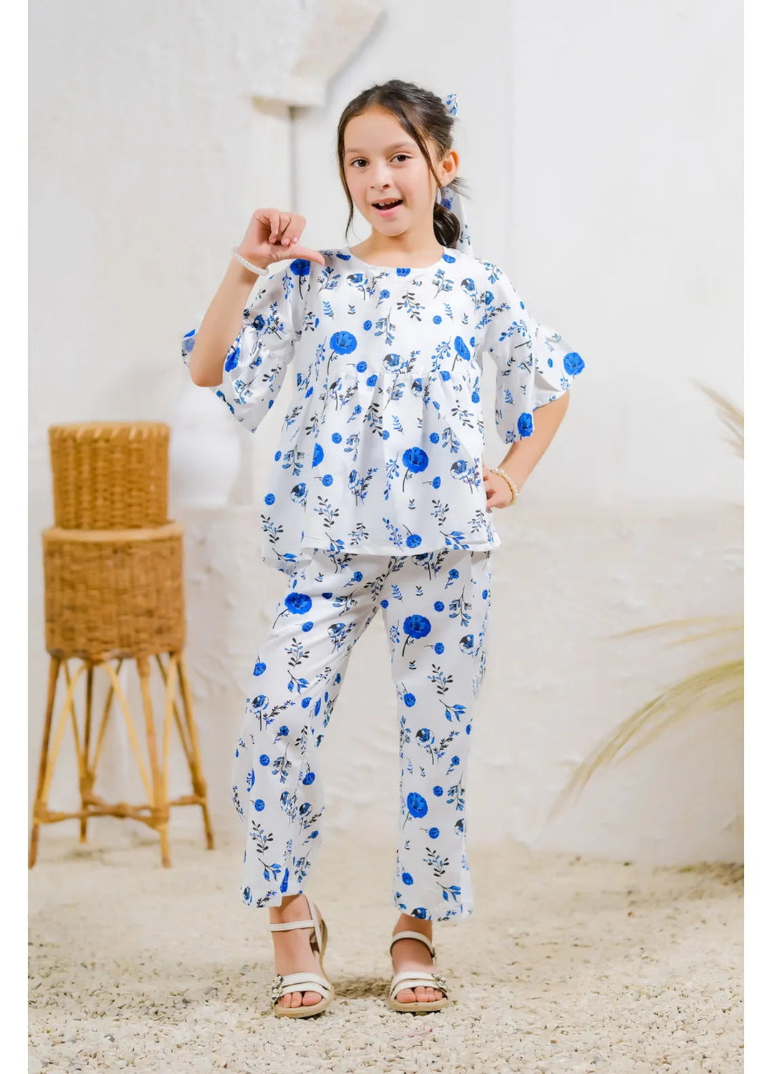 Sprinkles Pret Casual Lawn 2 Piece Suit Blue Floral Elegance