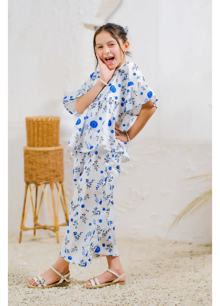 Sprinkles Pret Casual Lawn 2 Piece Suit Blue Floral Elegance