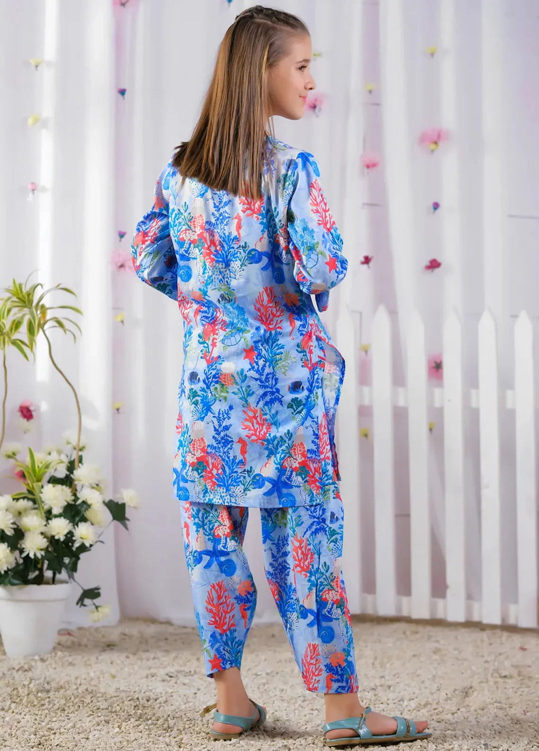 Sprinkles Pret Casual Lawn 2 Piece Suit Deep Sea
