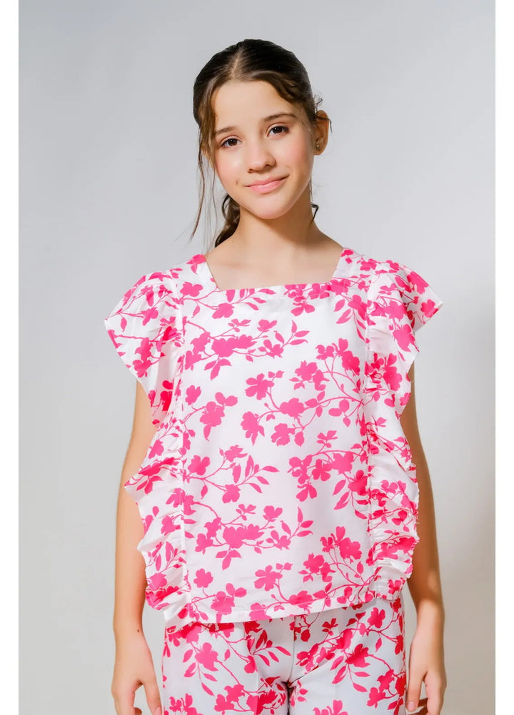 Sprinkles Pret Casual Lawn 2 Piece Suit Fuchsia Floral Fantasy