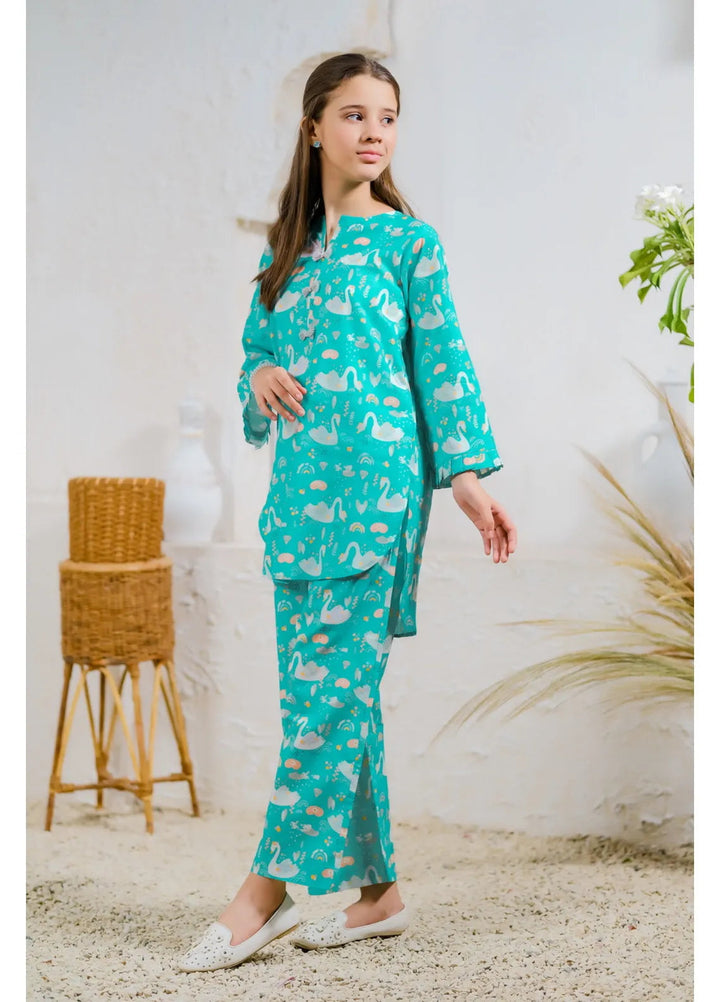 Sprinkles Pret Casual Lawn 2 Piece Suit Graceful Swan Dreams