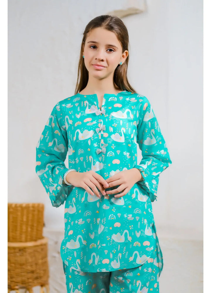 Sprinkles Pret Casual Lawn 2 Piece Suit Graceful Swan Dreams
