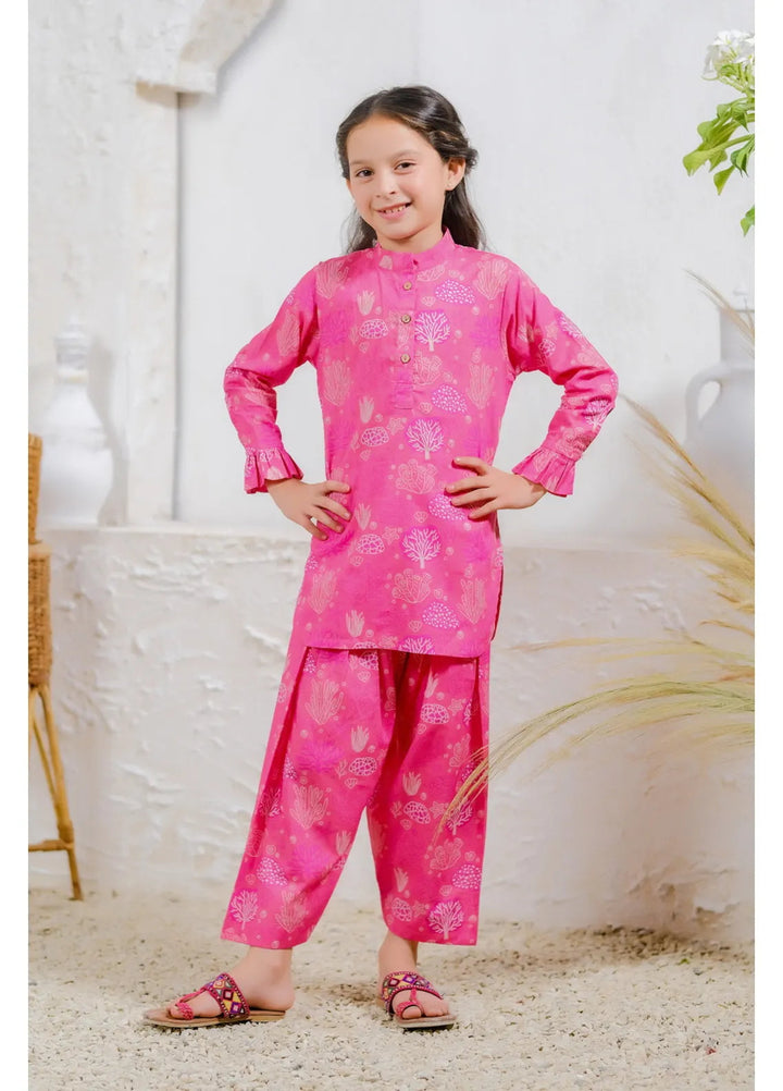 Sprinkles Pret Casual Lawn 2 Piece Suit Pink Coral Paradise