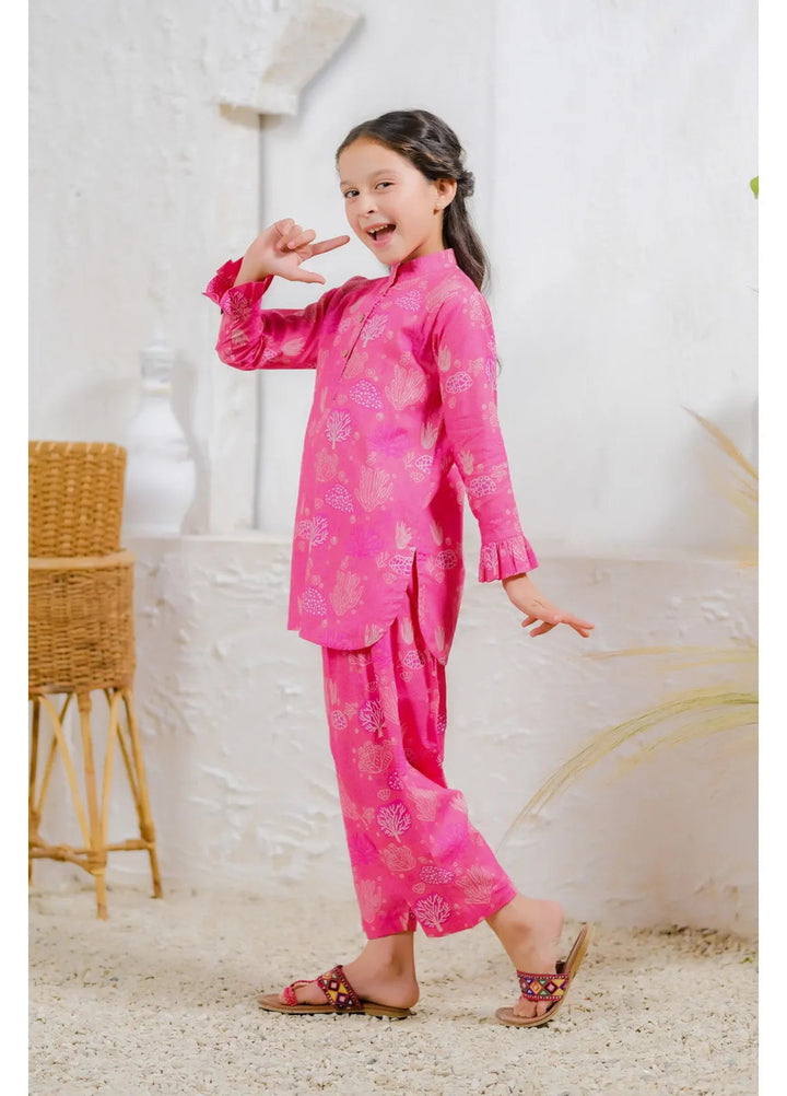 Sprinkles Pret Casual Lawn 2 Piece Suit Pink Coral Paradise